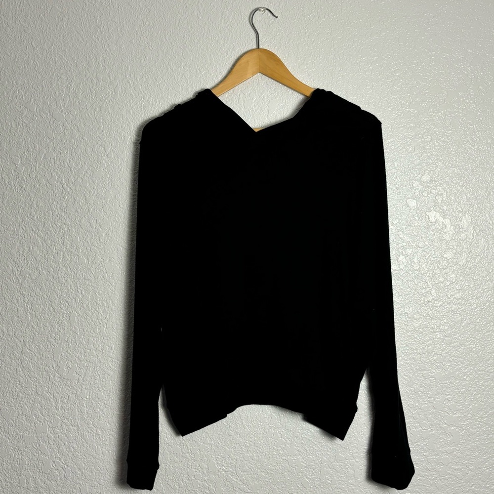 Michael Stars Women XL Black Pullover Hoodie Goth